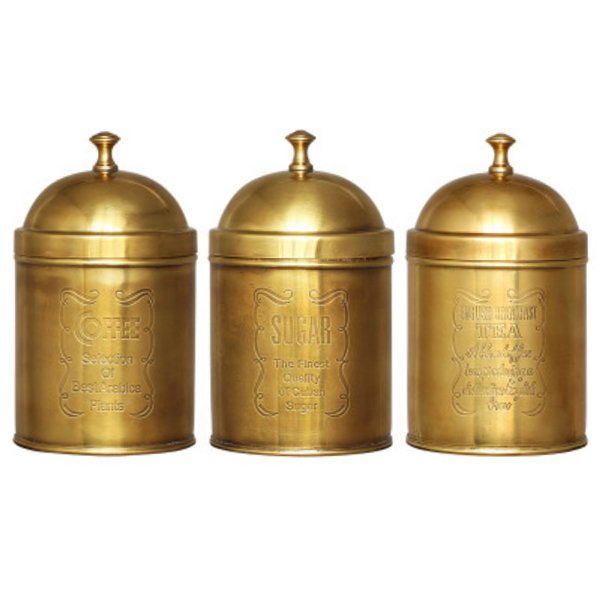 Набор банок Kitchen Canister Sets Brass Латунь в Ульяновске | Loft Concept 