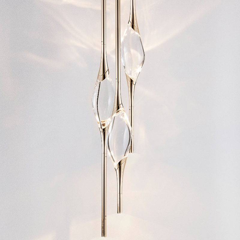 Подвесной светильник Il Pezzo 12 Round Chandelier Gold Глянцевое золото Прозрачный в Ульяновске | Loft Concept 