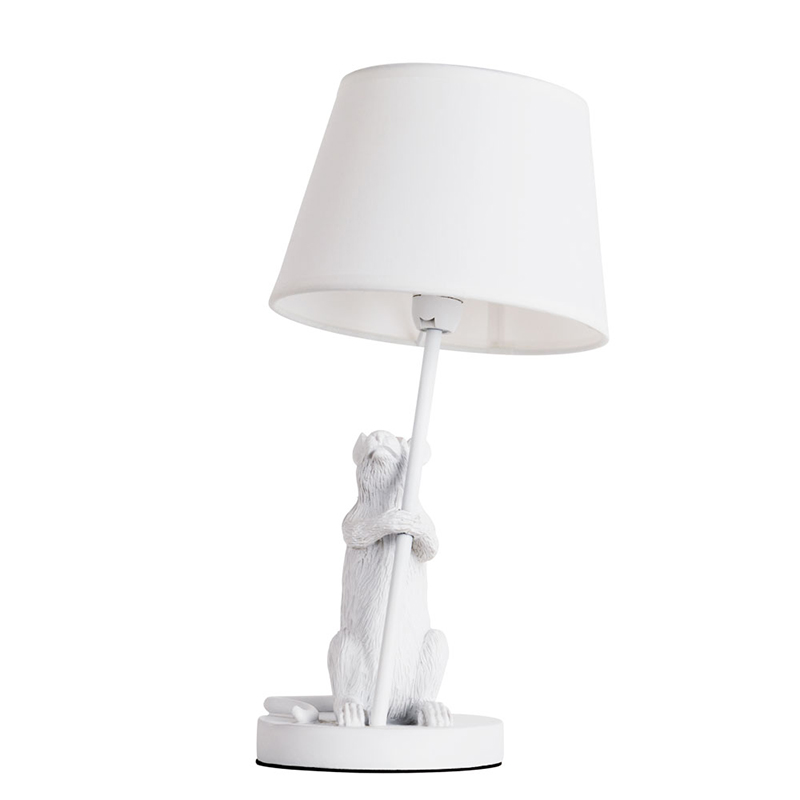 Настольная лампа White Mouse holding a lamp Белый в Ульяновске | Loft Concept 