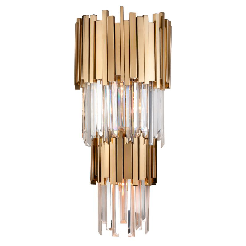 Бра Luxxu Modern Cascade Wall Lamp Gold 71 Золотой Прозрачное Стекло в Ульяновске | Loft Concept 