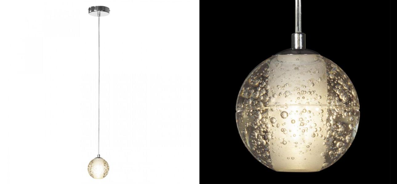 Светодиодный Подвесной Светильник  Bocci 1 шарик Led Crystal Glass - фото