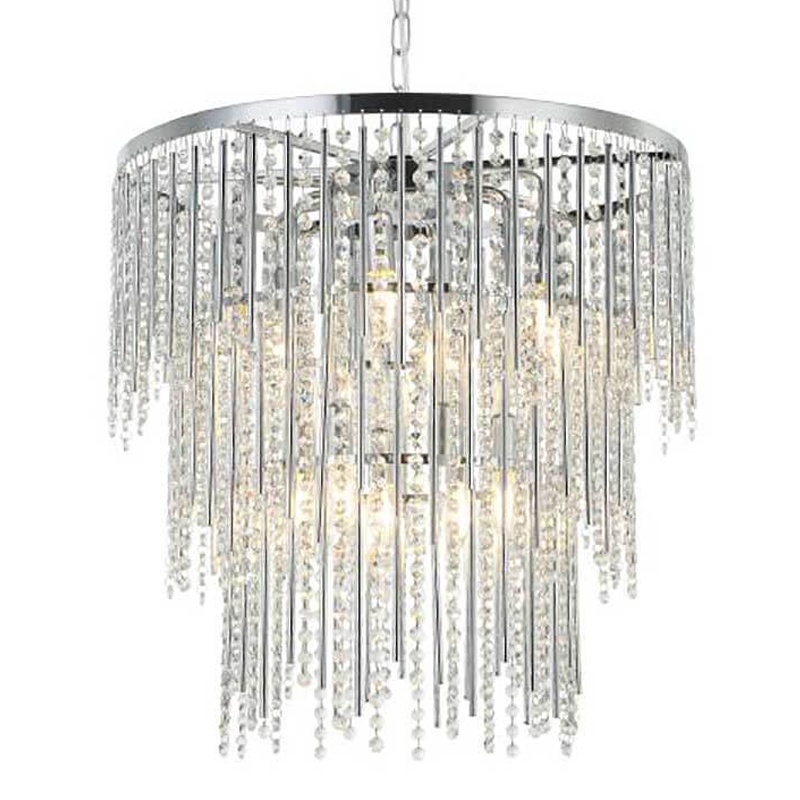 Люстра Crystal Wind Chimes Chrome Chandelier Хром Прозрачный в Ульяновске | Loft Concept 