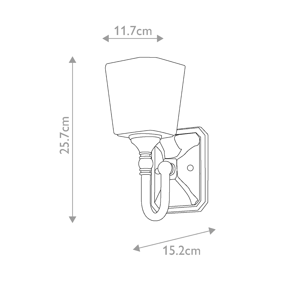 Бра для ванных комнат с белым матовым плафоном квадратной формы на основании цвета хром Feiss в Ульяновске