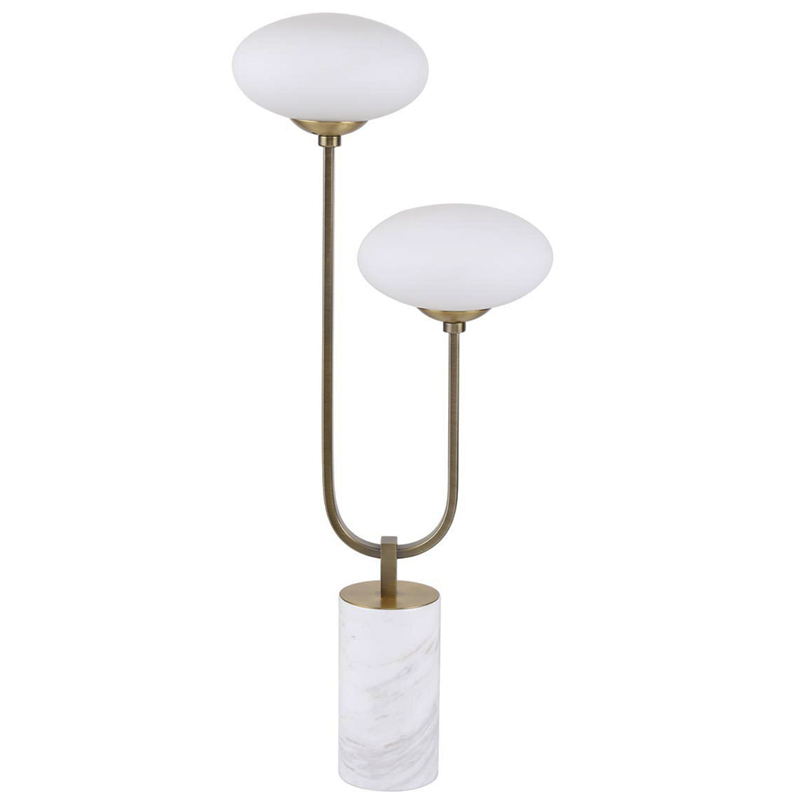 Oval Balls Mushrooms Table Lamp Brass Латунь Прозрачный белый в Ульяновске | Loft Concept 