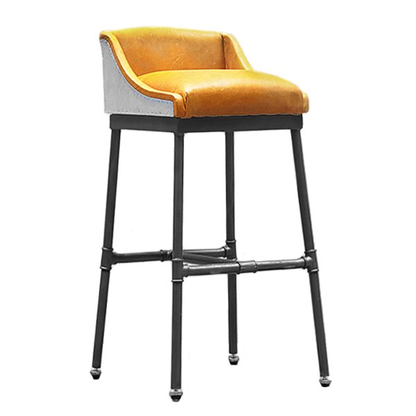 Барный стул Iron Scaffold Bar stool Yellow Желтый Темный хром в Ульяновске | Loft Concept 