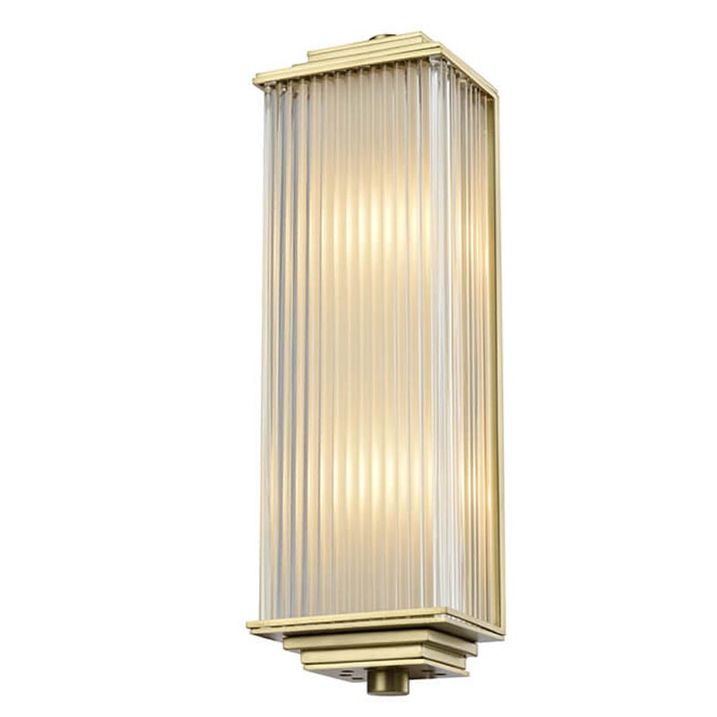 Бра Brion Glass Rectangle Wall Lamp Brass Латунь Прозрачный (Transparent) в Ульяновске | Loft Concept 