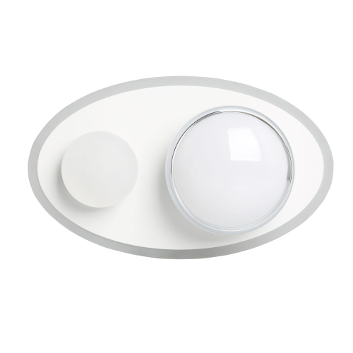 Бра овальной формы белого цвета с 2-мя лампами Lunar Pebbles Белый в Ульяновске | Loft Concept 