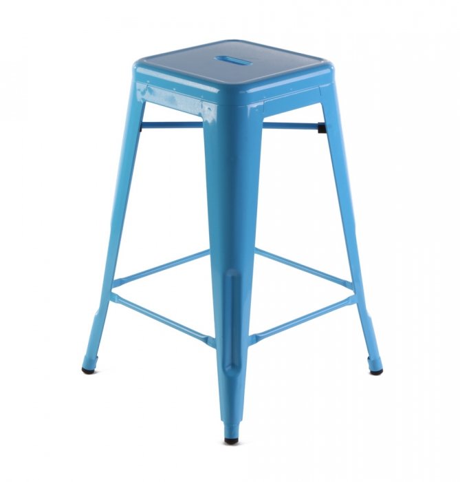 Барный стул Tolix Bar Stool 65 Черный Салатовый Нержавеющая сталь Оранжевый Красный Зеленый Желтый Голубой Белый в Ульяновске | Loft Concept 