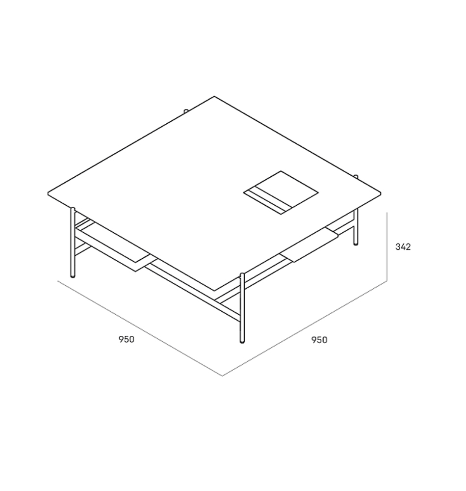 Karat журнальный столик цвета серый камень с съемным подносом в Ульяновске