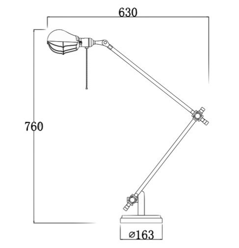 Настольный светильник Steampunk Extension Pole Table 2 в Ульяновске