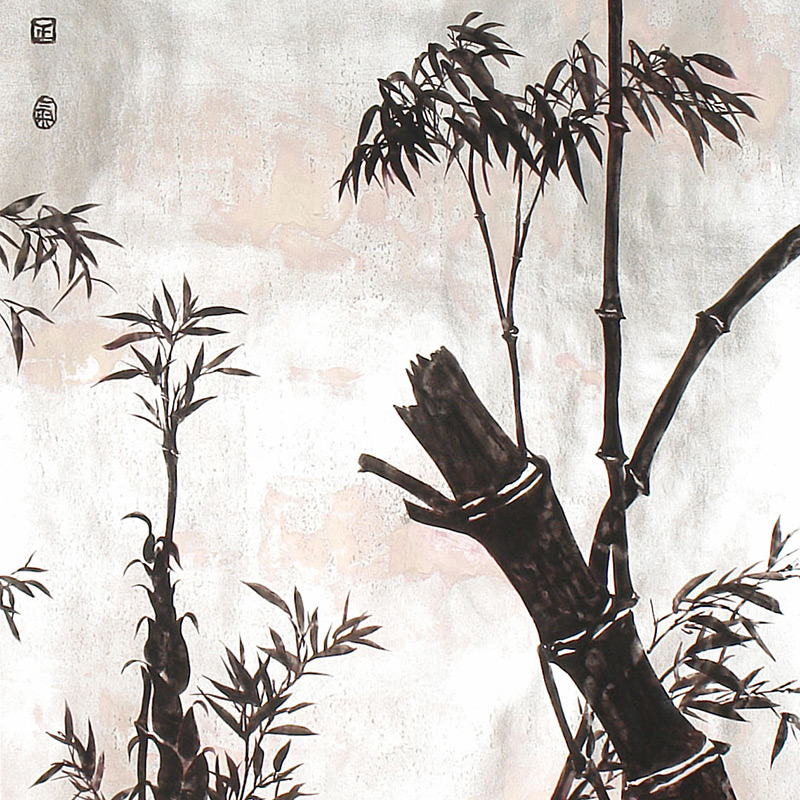 Обои ручная роспись Bamboo Quicksilver on Tarnished Silver gilded paper Обои ручная роспись Bamboo Quicksilver on Tarnished Silver gilded paper в Ульяновске | Loft Concept