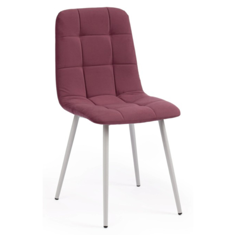 Стул Nancy Velour Plum Chair Сливовый (Plum) Белый в Ульяновске | Loft Concept 