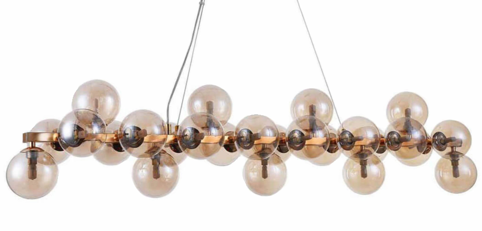 Люстра Berries Chandelier Rectangle Amber 120 - фото №1