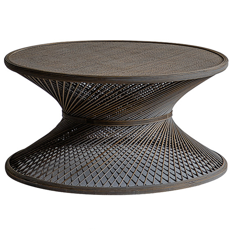 Кофейный стол Zaire Wicker Coffee Table Dark Коричневый в Ульяновске | Loft Concept 