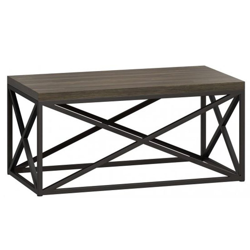 Кофейный стол Industrial Oak Geometric Coffee Table Серый Черный в Ульяновске | Loft Concept 