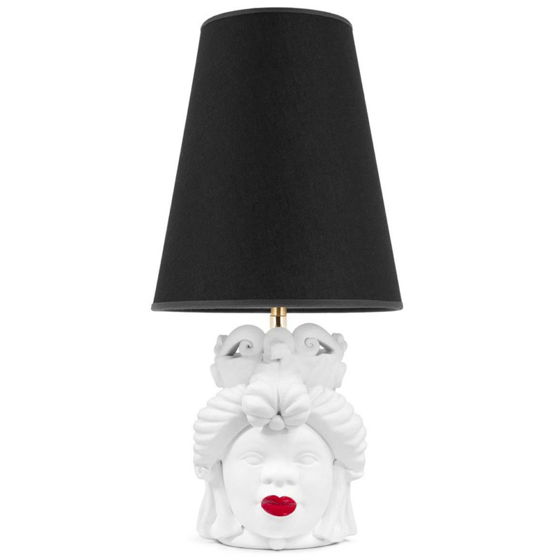 Настольная лампа Table Lamp Moro Lady Small Lipstick Black Белый Черный Красный в Ульяновске | Loft Concept 