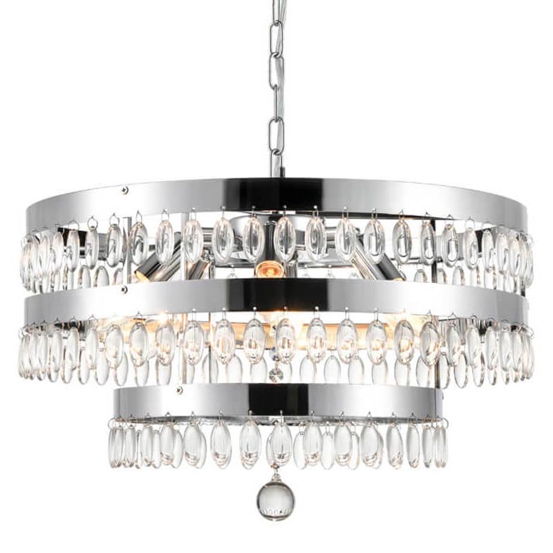 Люстра Oberon Chandelier chrome 50 Прозрачный (Transparent) Хром в Ульяновске | Loft Concept 