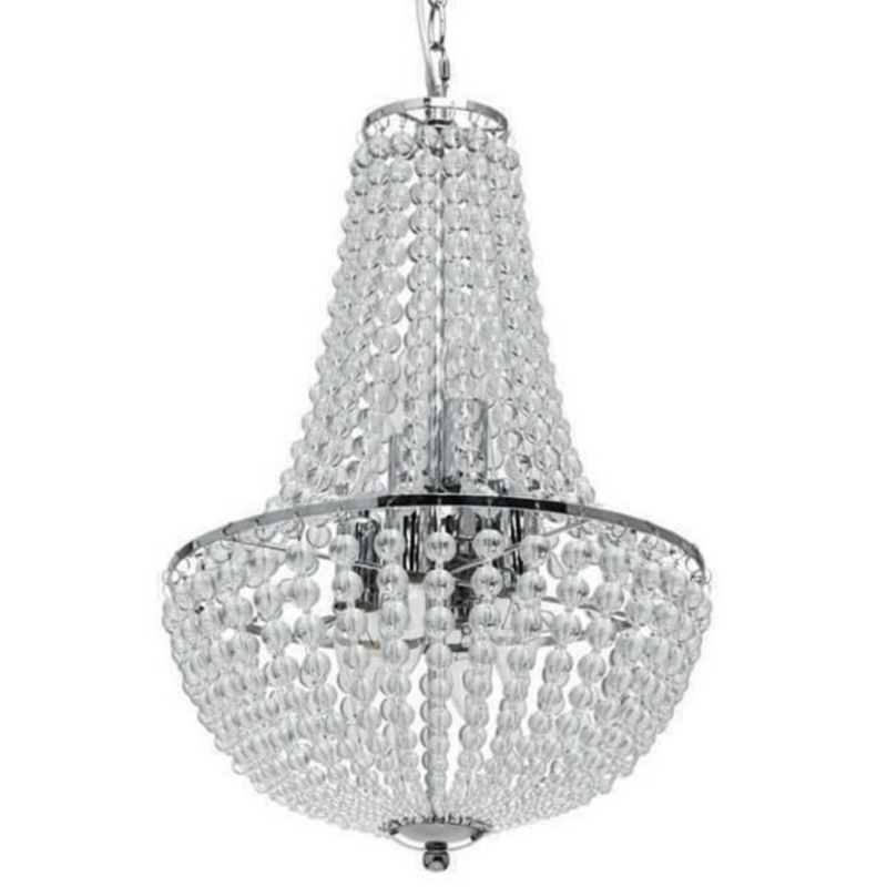 Люстра Virginia Clear Beads Chandelier chrome Хром Прозрачное Стекло в Ульяновске | Loft Concept 