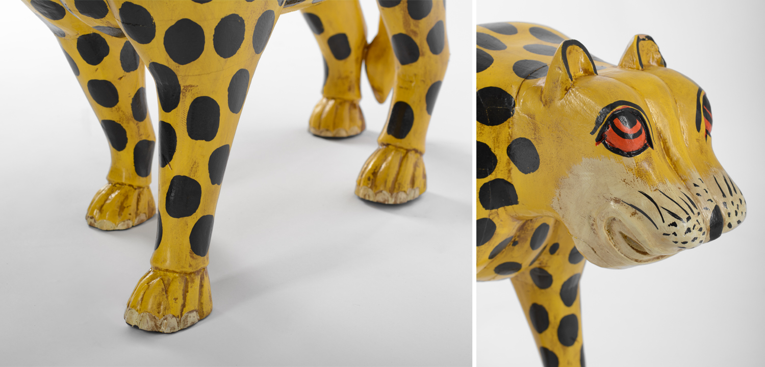 Большая деревянная статуэтка Гепард - фото