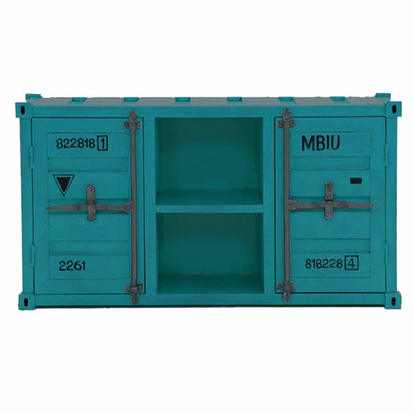 ТВ тумба Морской контейнер Loft TV container turquoise Бирюзовый в Ульяновске | Loft Concept 