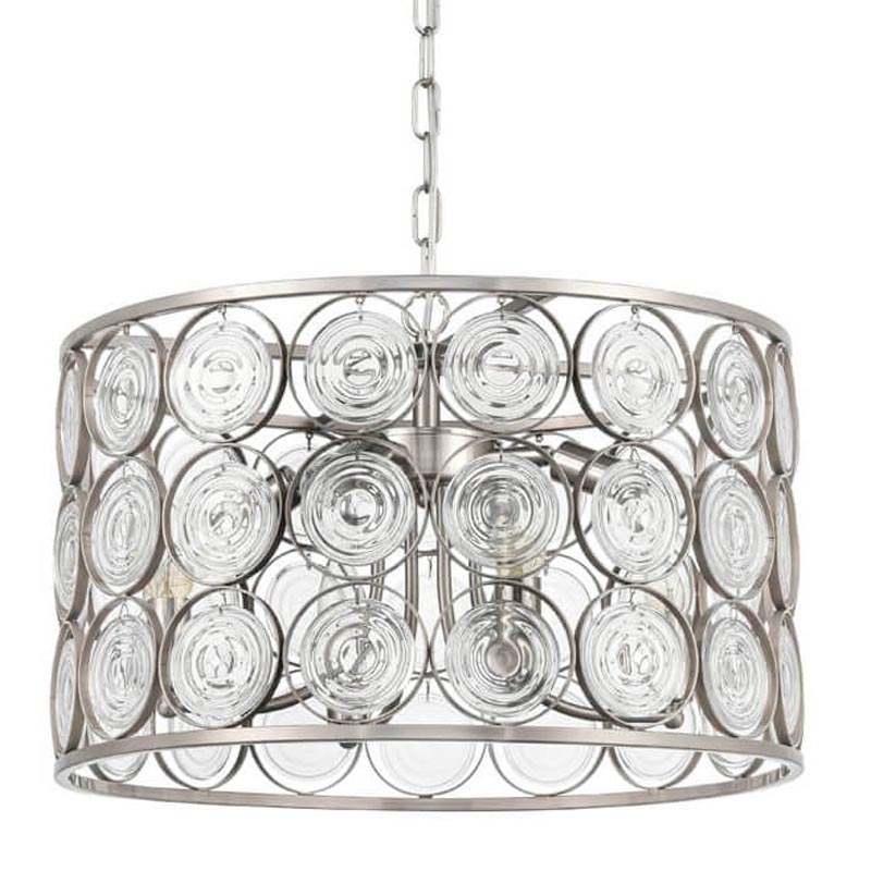 Люстра Edalina Chandelier nickel satin 50 Прозрачный (Transparent) Никель Сатин в Ульяновске | Loft Concept 