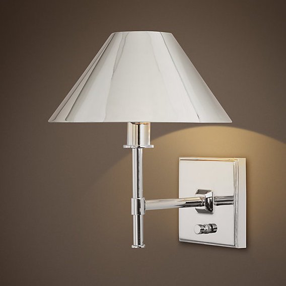 Бра RH Petite Candlestick SCONCE Polished Nickel Хром в Ульяновске | Loft Concept 