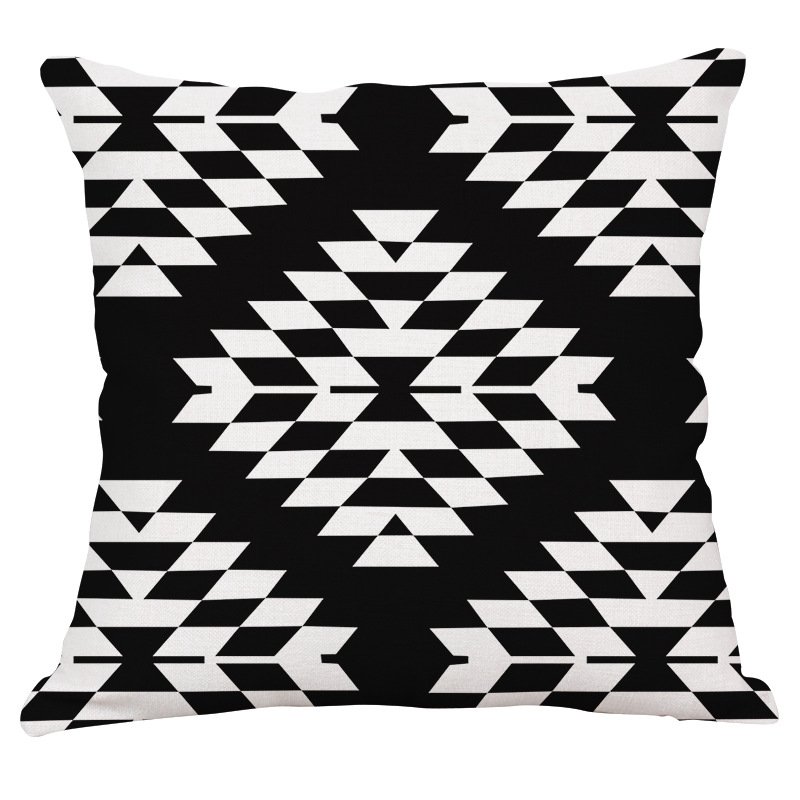 Декоративная подушка Black and White Pattern #3 Черно-белый в Ульяновске | Loft Concept 