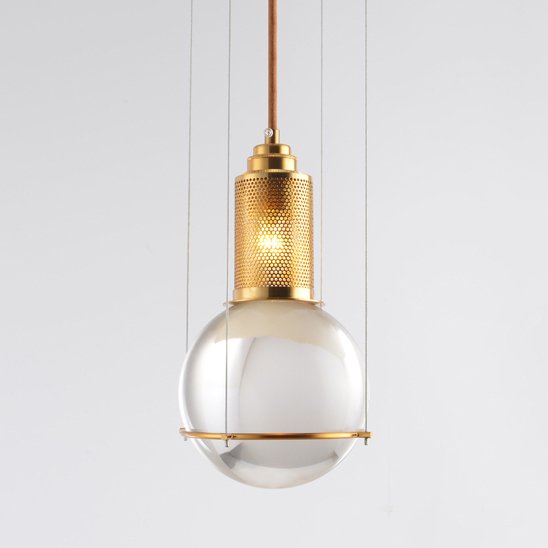 Подвесной светильник CARLYLE COLLECTIVE RAIN DROP PENDANT Латунь Прозрачное Стекло в Ульяновске | Loft Concept 