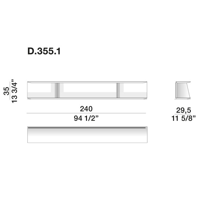 Дизайнерская подвесная полка Gio Ponti D.355.1 - D.355.2 Hanging Bookcase в Ульяновске