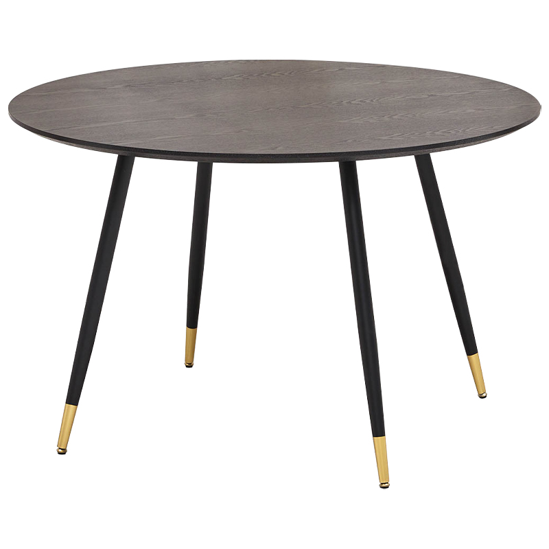 Круглый обеденный стол Mateo Round Dinner Table Коричневый Латунь в Ульяновске | Loft Concept 