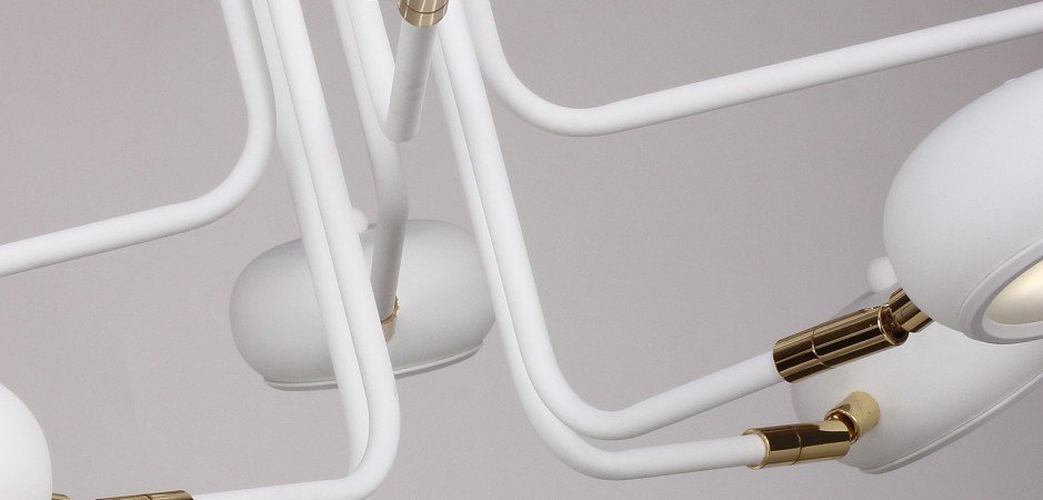 Люстра Curved Stix Chandelier 6 White - Loft-Concept в Ульяновске