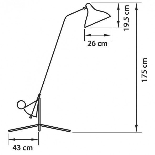 Торшер Lampara Tripod Floor Lamp в Ульяновске