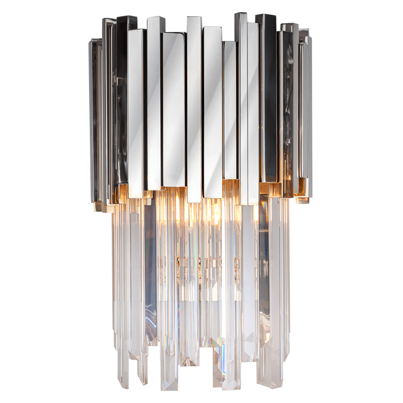 Бра Luxxu Modern Cascade Wall Lamp Silver 40 Прозрачное Стекло Серебряный в Ульяновске | Loft Concept 