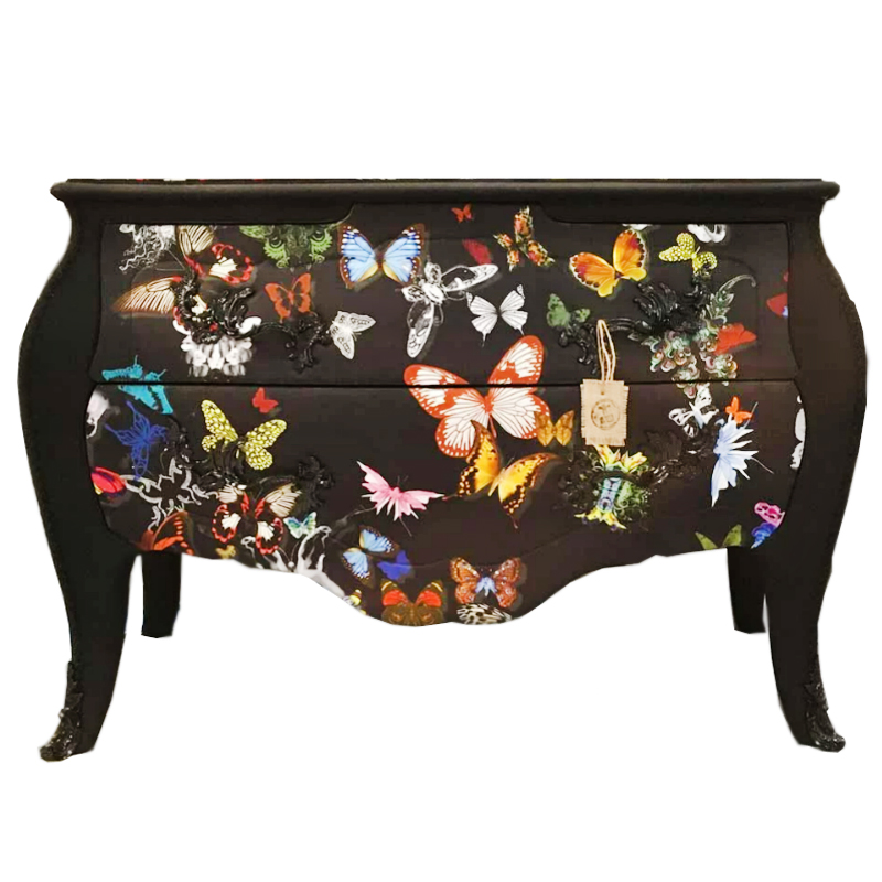 Комод Бабочки Chest of Drawers Night Butterflies Черный Мульти в Ульяновске | Loft Concept 