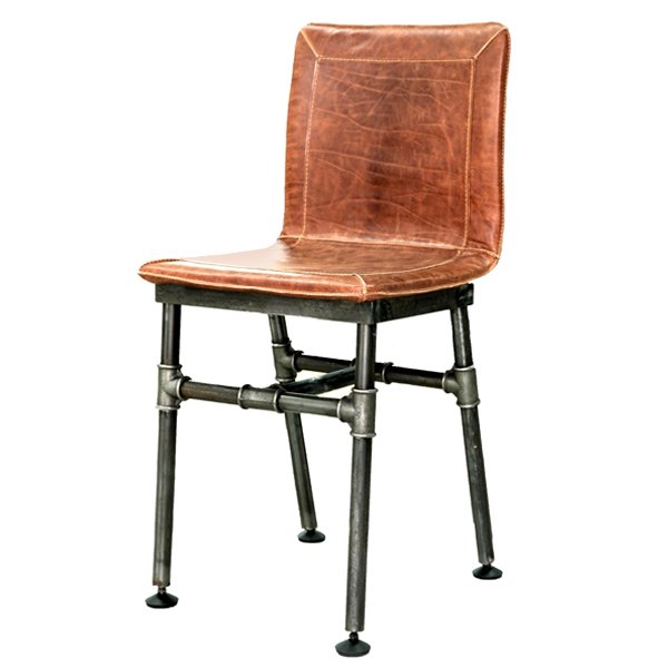 Барный стул Iron Loft Bar stool brown Коричневый винтаж Черный в Ульяновске | Loft Concept 