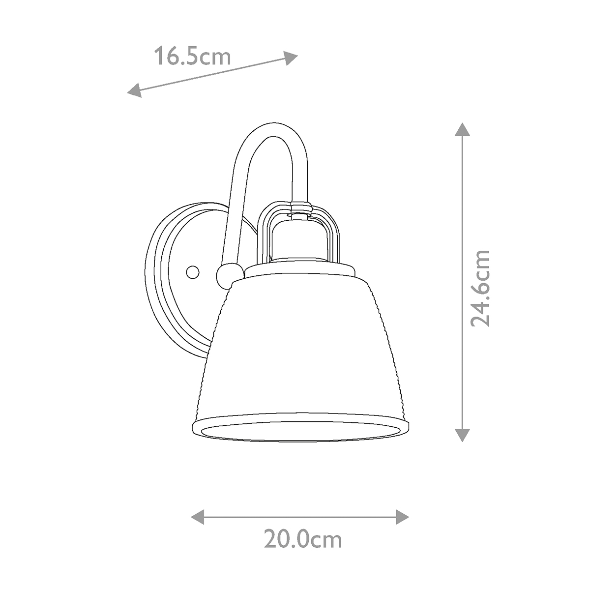 Бра с прозрачным рифленым плафоном в форме колокола Quoizel в Ульяновске