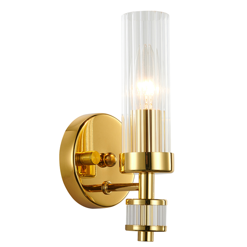 Бра Jeanette Gold Sconce Глянцевое золото Прозрачный в Ульяновске | Loft Concept 