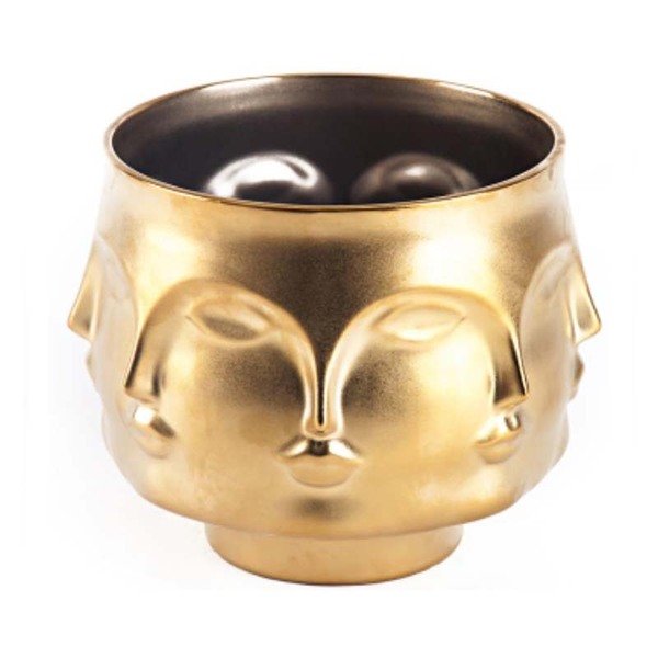 Ваза JONATHAN ADLER DORA MAAR BOWL GOLD Золотой в Ульяновске | Loft Concept 