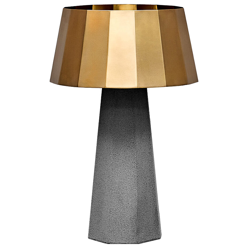 Настольная лампа Noe Concrete table lamp Серый Золотой в Ульяновске | Loft Concept 