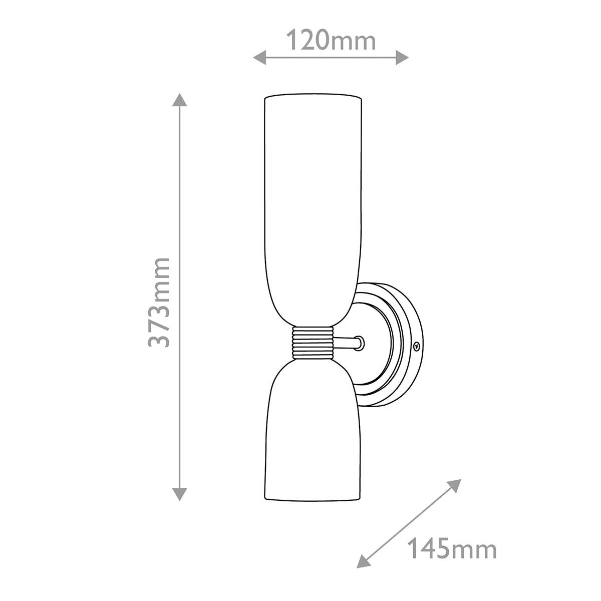 Бра для ванных комнат вертикальное с двумя матовыми белыми стеклянными плафонами Hinkley в Ульяновске