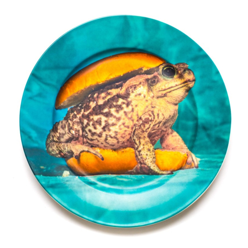 Тарелка Seletti Porcelain Plate Toad Бирюзовый в Ульяновске | Loft Concept 