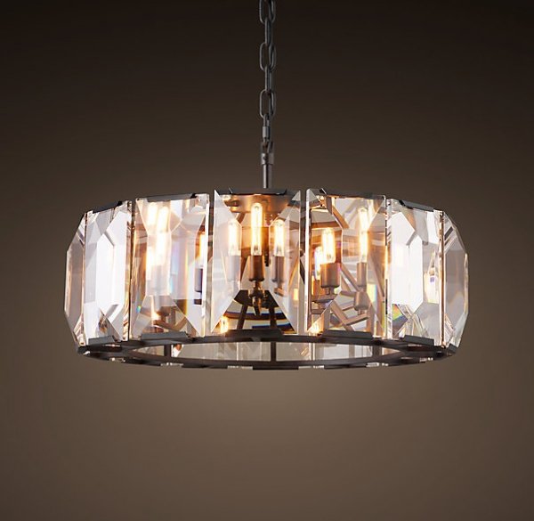 Люстра RH Harlow Crystal Round Chandelier 6 Черный в Ульяновске | Loft Concept 