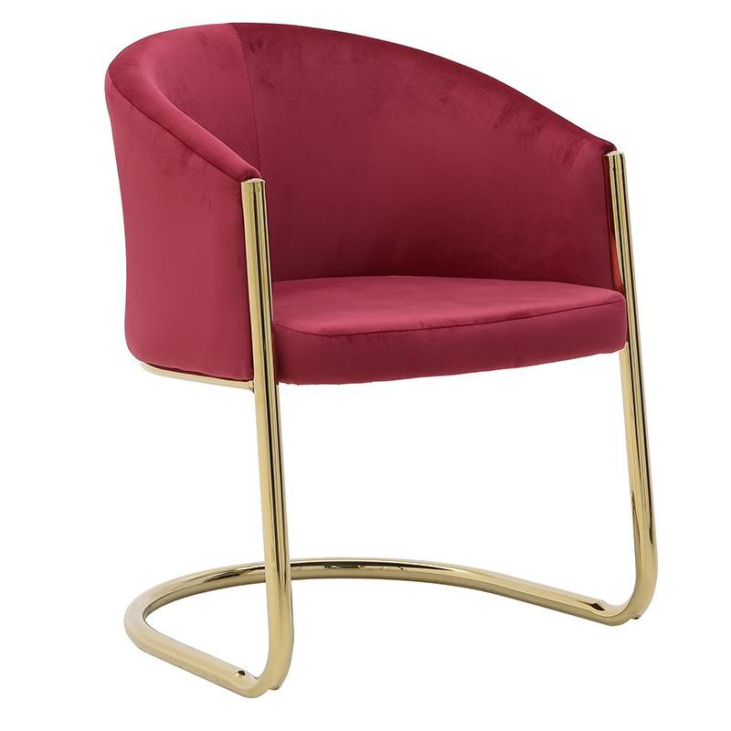 Стул Imelda Chair Crimson Малиновый (Crimson) Глянцевое золото в Ульяновске | Loft Concept 