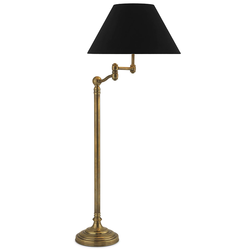 Торшер Eichholtz Floor Lamp Regis Brass Черный Винтажная латунь в Ульяновске | Loft Concept 