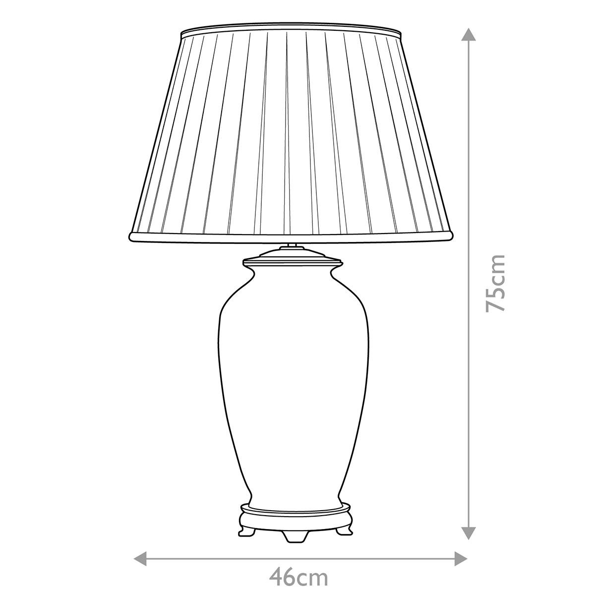 Настольная лампа восточная с основанием из керамики серебряная с цветочным и лиственным декором и белым плиссированным абажуром Elstead Lighting в Ульяновске