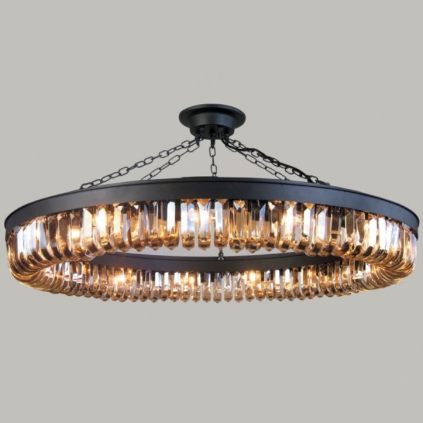 Люстра Retro Frozen Glass Chandelier 15 Черный Люстра Retro Frozen Glass Chandelier 15 Черный в Ульяновске | Loft Concept