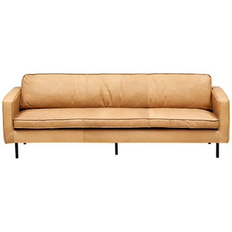 Диван Hubert Beige Leather Sofa Бежевый в Ульяновске | Loft Concept 