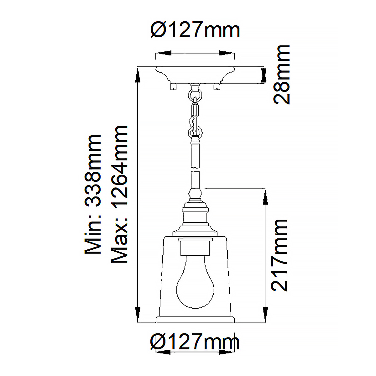 Подвесной светильник со стеклянным плафоном в форме колокола с эффектом пузырьков Kichler в Ульяновске