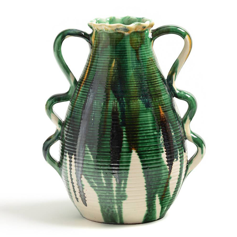 Ваза Faience Vase II Белый Зеленый Желтый Синий в Ульяновске | Loft Concept 