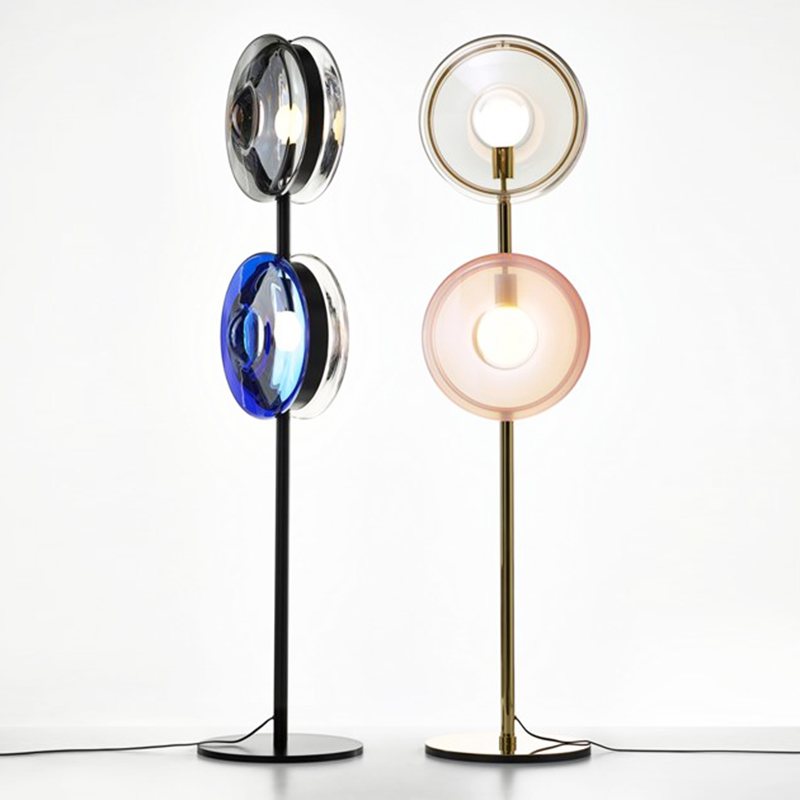 Торшер Bomma Orbital floor lamp Латунь Серый Синий Прозрачный Розовый (Rose) Черный в Ульяновске | Loft Concept 